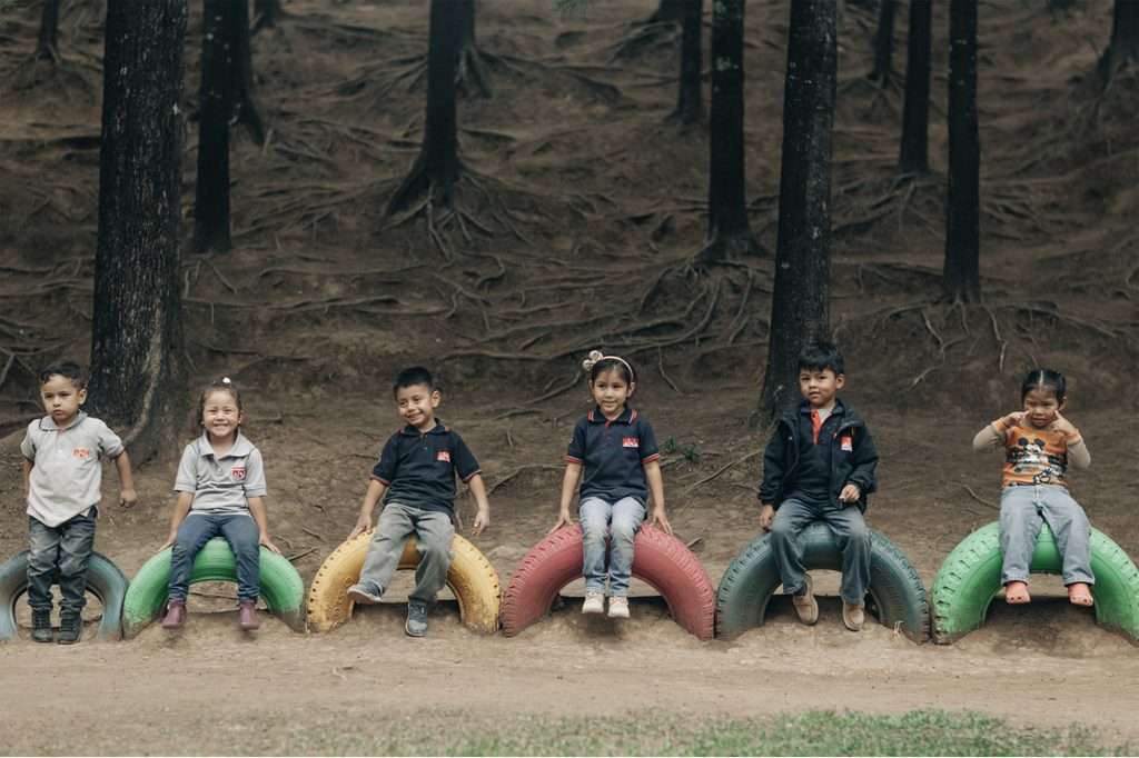 Guatemalan kids in a playground